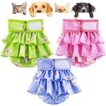 Lot de 3 couches pour chien lavables et réutilisables - lecoo - taille xs Lot de 3 couches pour chien lavables et réutilisables - lecoo - taille xs