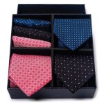 Lot de 3 cravates et carrés de poche homme classique elegant tissée jacquard coffret cadeau pour fete ... Lot de 3 cravates et carrés de poche homme classique elegant tissée jacquard coffret cadeau pour fete ...
