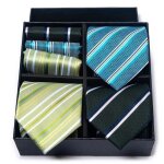 Lot de 3 cravates et carrés de poche homme classique elegant tissée jacquard coffret cadeau pour fete ... Lot de 3 cravates et carrés de poche homme classique elegant tissée jacquard coffret cadeau pour fete ...