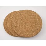 Lot de 3 dessous de plat en li�ge ? 19 cm de diam�tre