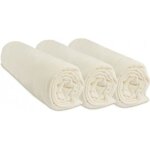 Lot 3 draps housse 40x80 / 40x90 cm 100% coton easy dort - Écru - oeko tex Lot 3 draps housse 40x80 / 40x90 cm 100% coton easy dort - Écru - oeko tex