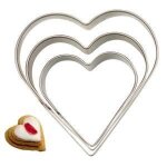 Lot de 3 emporte pieces a patisserie en inox en forme de coeur - stadter