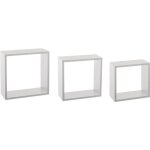 5five - 3 grandes �tag�res murales fixy cube blanc