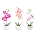 Lot de 3 fausses plantes - orchides