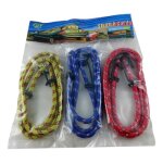 Lot de 3 fils tendeurs 100 cm cble lastique sangle avec crochet set 3 couleurs