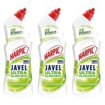 Lot de 3 flacons de 750 ml gel wc javel ultra blancheur agrumes