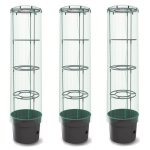 Lot de 3 jardini�res 28 l planteur pot � tomates avec film de protection ldpe et couvercle cache - pot ...