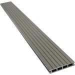 Lot de 3 lames de terrasse composite alvéolaires - long: 24m - surface 1m² - gris Lot de 3 lames de terrasse composite alvéolaires - long: 24m - surface 1m² - gris