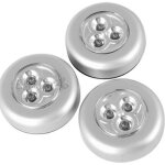 Lot 3 lampes a 3 led spot plafonnier sans fils collant Lot 3 lampes a 3 led spot plafonnier sans fils collant