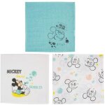 Lot de 3 langes bb mickey little one en coton bio
