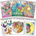 Lot de 3 livre de coloriage par num�ro pour adultes 3 th�mes - animaux papillon fleurs livres de coloriage ...