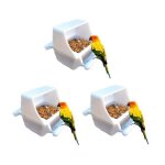 Lot de 3 mangeoire  oiseaux  suspendre en forme de cage - distributeur de nourriture pour oiseaux - ...