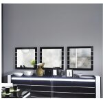 Lot de 3 miroirs - meublorama - lina - design - noir et blanc laqu�