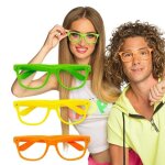 3 montures de lunettes festives plastique adulte multicolore