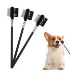 Lot de 3 peignes d�limination des taches de larmes - peigne anti - puces pour chien et chat - double ...