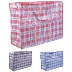 Lot de 3 petits sacs shopping  carreaux cabas voyage charge lourde vintage rtro 45 litres multi - usages ...