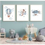 Lot de 3 posters pour chambre denfant format a4 sans cadre photo d�coration pour fille et gar�on voitures ...