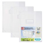 Protge - cahiers - elba - lot de 3 - a4 - pvc incolore - coins renforcs