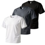 Lot de 3 t - shirts en fibre de bamboucol rondrespirant et doux confortablemode tee shirt homme � manches ...