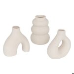 Lot de 3 soliflores iora cramique blanc h9cm - atmosphera createur dinterieur