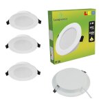 Spot encastrable led downlight panel extra - plat 3w blanc neutre 4200 - 4500k - lampesecoenergie - lot ...