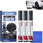 Lot de 3 stylos de retouche de peinture pour voiture - noir mat - convient pour les petites rayures sur ...