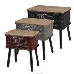 Lot 3 table basse caisse metal bois militaire coffre loft chevet design Lot 3 table basse caisse metal bois militaire coffre loft chevet design