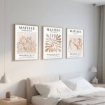 Lot de 3 tableaux affiches matisse posters et arts d�coratifs toile d�coration murale boh�me 40x60cm