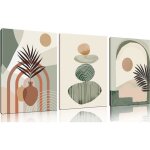 Lot de 3 tableau d�coration murale vert sauge 30x40cm ? affiche moderne pour salonchambresalle de bain ...