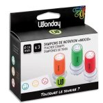 Tampons de notation - wonday - lot de 3 - moticnes - 16 mm - pr - encrs