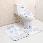Lot de 3 tapis de bain antidrapants avec contour wc