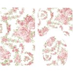 Lot de 3 tapis de salle de bain avec motif de fleurs de roses antid�rapants tapis de bain housse de wc ...