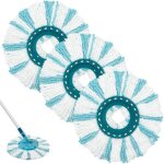 Lot de 3 t�tes de balai de rechange compatibles avec le syst�me � 2 fibres leifheit pour clean twist ...