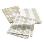 Lot de 3 torchons bayado 50x70cm lin Lot de 3 torchons bayado 50x70cm lin