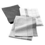 Lot de 3 torchons vibrato 50x70cm anthracite