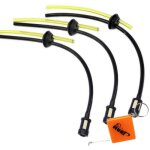 Lot de 3 tuyau durite dessence huri - universel pour tondeuse  gazon - noir - thermique