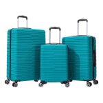 Lot de 3 valises - 100% abs - lys paris 360 / 3 - turquoise