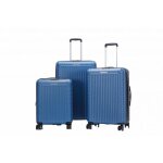 Lot de 3 valises extensibles rigides + 30% de volume - lys paris 329 / 3 - bleu