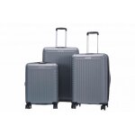 Lot de 3 valises extensibles rigides + 30% de volume - lys paris 329 / 3 - gris