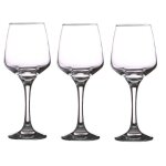 Lot de 3 verres � vin 295 cl - forme harmonieuse pour pr�sentation de table
