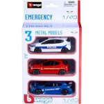 Lot de 3 voitures dintervention police gendarmerie - bburago - 1 / 43me - mtal - mixte