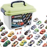 Lot de 30 petites voitures jouets en mtal  friction pour enfant avec panneau routier