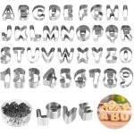 Lot de 36 emporte piece lettre alphabet emporte piece patisserie en acier inoxydable avec bo�te de rangement ...