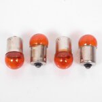 Lot de 4 ampoules de clignotants coloris orange 12v 10w scooter moto quad