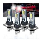 Lot de 4 ampoules led h7 220 w 60�000 lm blanc 6�000 k ampoules antibrouillard.