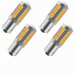 Lot de 4 ampoules led voiture ambre 1156 bau15s py21w 900 lm clignotants avant / arri�re 12?30 v pour ...