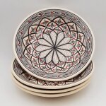 Lot de 4 assiettes creuses bakir gris - d 24 cm