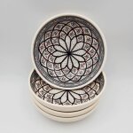 Lot de 4 assiettes creuses jatte bakir gris - d 20 cm Lot de 4 assiettes creuses jatte bakir gris - d 20 cm
