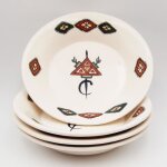 Lot de 4 assiettes creuses assiettes  soupe sahel beige - d 24 cm