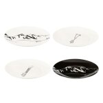 Lot de 4 assiettes  dessert aprs - ski 20cm blanc